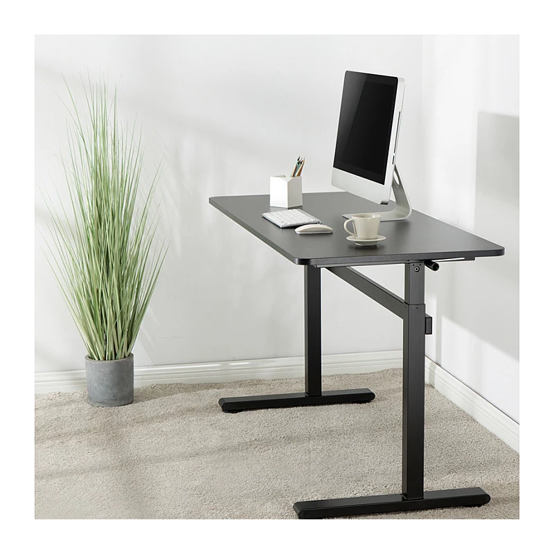 Secretária de altura ajustável LogiLink EO0027 com tampo, 140 × 60 cm, preto