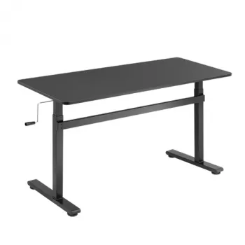 Secretária de altura ajustável LogiLink EO0027 com tampo, 140 × 60 cm, preto