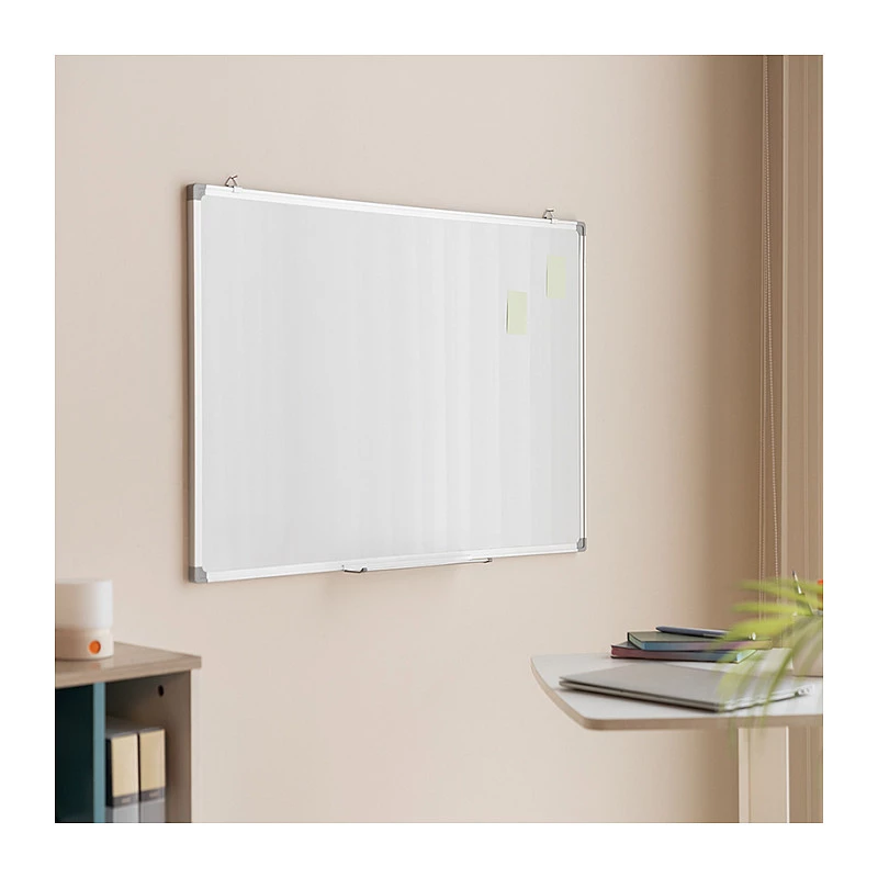 LogiLink EO0058 Quadro branco magnético 90x60 cm, aço lacado, montagem na parede