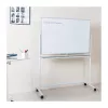 LogiLink EO0064 quadro branco móvel de dupla face, aço magnético, moldura de alumínio, 120x80 cm, branco/prateado