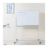 LogiLink EO0064 quadro branco móvel de dupla face, aço magnético, moldura de alumínio, 120x80 cm, branco/prateado