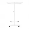 LogiLink EO0064 quadro branco móvel de dupla face, aço magnético, moldura de alumínio, 120x80 cm, branco/prateado