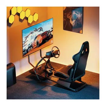 LOGILINK EO0065 cockpit de simulador de corrida com suporte de monitor