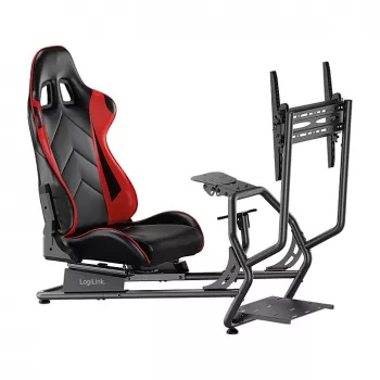 LOGILINK EO0065 cockpit de simulador de corrida com suporte de monitor