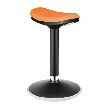 LOGILINK EO0071 Banco ergonómico oscilante de altura ajustável, laranja – capacidade 120 kg, mola a gás