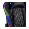 Cadeira gaming LogiLink EO0076 com iluminação RGB, apoio lombar, preto/azul
