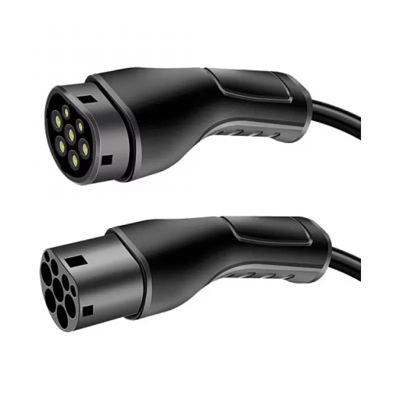 Cabo de carregamento Tipo 2 para carros elétricos LogiLink EVC0125 - 11 kW, 3 fases, 20 A, 7,5 m, preto com bolsa de transporte