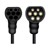 Cabo espiral Type 2 LogiLink EVC0128 para carregamento de carro elétrico, 11kW, 3 fases, 20A, 5m, preto com bolsa de armazenamento