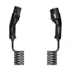Cabo espiral Type 2 LogiLink EVC0128 para carregamento de carro elétrico, 11kW, 3 fases, 20A, 5m, preto com bolsa de armazenamento