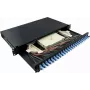LogiLink F24LC2B Painel de patch de fibra ótica LC Duplex de 24 portas 1U montagem em rack de 19 polegadas preto