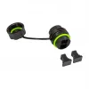LOGILINK FA05SD1 Ficha SC duplex de fibra ótica exterior com tampa de proteção contra pó – multimodo OM3/OM4, aqua (pack de 10)