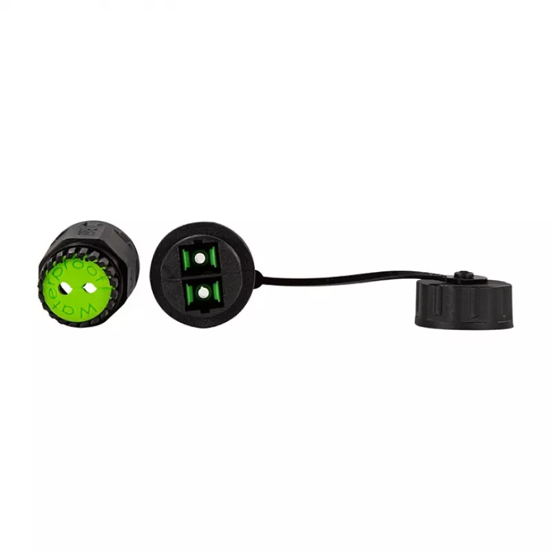 LOGILINK FA05SD2 Ficha SC duplex de fibra ótica exterior com prensa-cabo e tampa de proteção contra pó