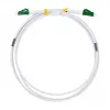 LogiLink FC0LC10 cabo de patch de fibra ótica OS2 duplex LC/APC para LC/APC com armadura de aço, 10 m, branco