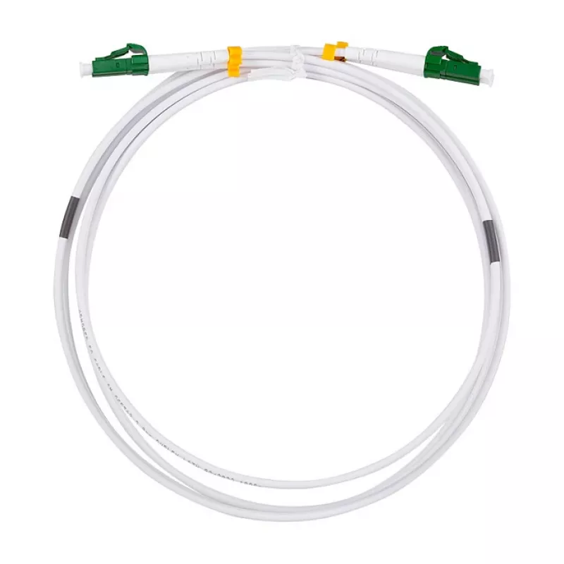 LogiLink FC0LC10 cabo de patch de fibra ótica OS2 duplex LC/APC para LC/APC com armadura de aço, 10 m, branco