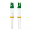 LogiLink FC0LC10 cabo de patch de fibra ótica OS2 duplex LC/APC para LC/APC com armadura de aço, 10 m, branco
