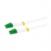 LogiLink FC0LC10 cabo de patch de fibra ótica OS2 duplex LC/APC para LC/APC com armadura de aço, 10 m, branco