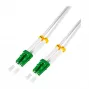 LogiLink FC0LC10 cabo de patch de fibra ótica OS2 duplex LC/APC para LC/APC com armadura de aço, 10 m, branco
