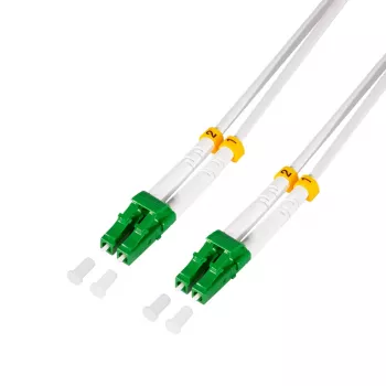 LogiLink FC0LC15 Cabo de Patch de Fibra Ótica com Armadura de Aço OS2 LC/APC para LC/APC Duplex, 15 m