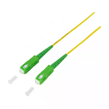 Cabo de patch de fibra ótica LogiLink – simplex, OS2 SM G.657.A2, SC/APC para SC/APC, 1 m, amarelo