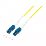 Cabo de rede de fibra ótica LogiLink Uniboot OS2 LC duplex para LC duplex 0,5 m LSZH amarelo