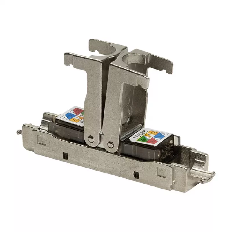 Ficha RJ45 de montagem em campo LogiLink Cat.6A STP 10G, IDC sem ferramentas, zamak, AWG 22-26, prateado