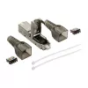 Ficha RJ45 de montagem em campo LogiLink Cat.6A STP 10G, IDC sem ferramentas, zamak, AWG 22-26, prateado