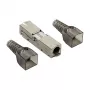 Ficha RJ45 de montagem em campo LogiLink Cat.6A STP 10G, IDC sem ferramentas, zamak, AWG 22-26, prateado