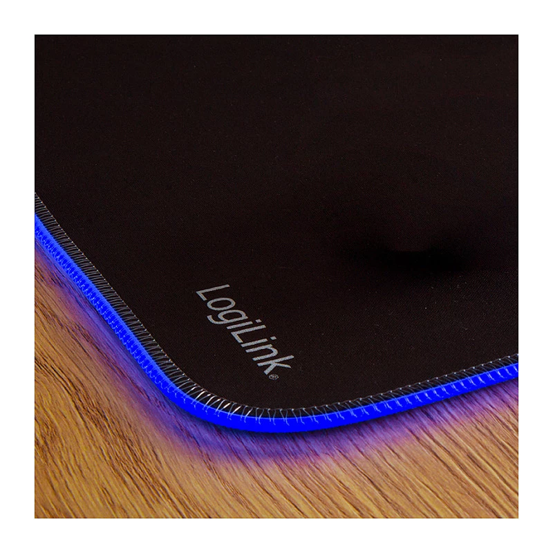 LOGILINK ID0183 Tapete de rato gaming com LED RGB, 350x260mm, 3mm macio, preto