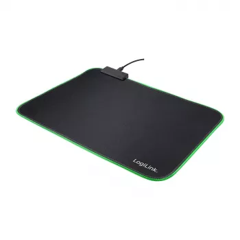 LOGILINK ID0183 Tapete de rato gaming com LED RGB, 350x260mm, 3mm macio, preto