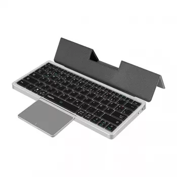 LOGILINK ID0214 teclado sem fios com touchpad, Bluetooth 5.1, 3 canais, cinzento