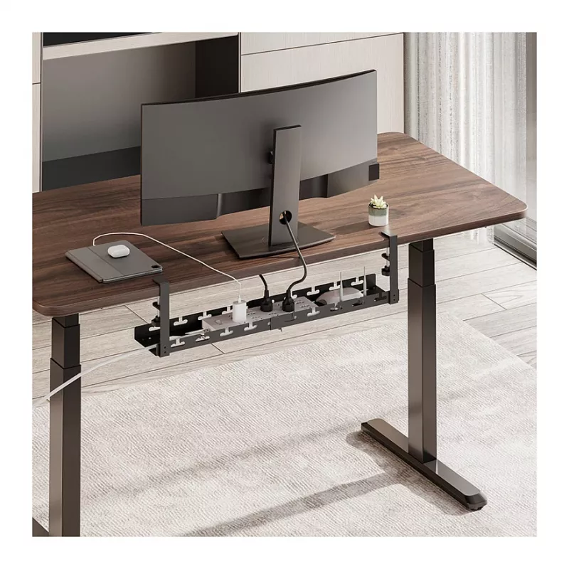 Organizador de cabos para secretária LOGILINK KAB0094, sistema de fixação, extensível, metal, preto