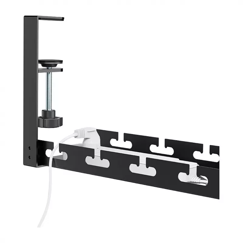 Organizador de cabos para secretária LOGILINK KAB0094, sistema de fixação, extensível, metal, preto