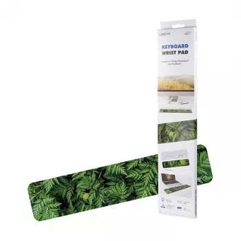 Repouso de pulso LogiLink para teclado, comprido - repouso de pulso ergonómico em espuma viscoelástica para teclados de tamanho completo, base antiderrapante, preto