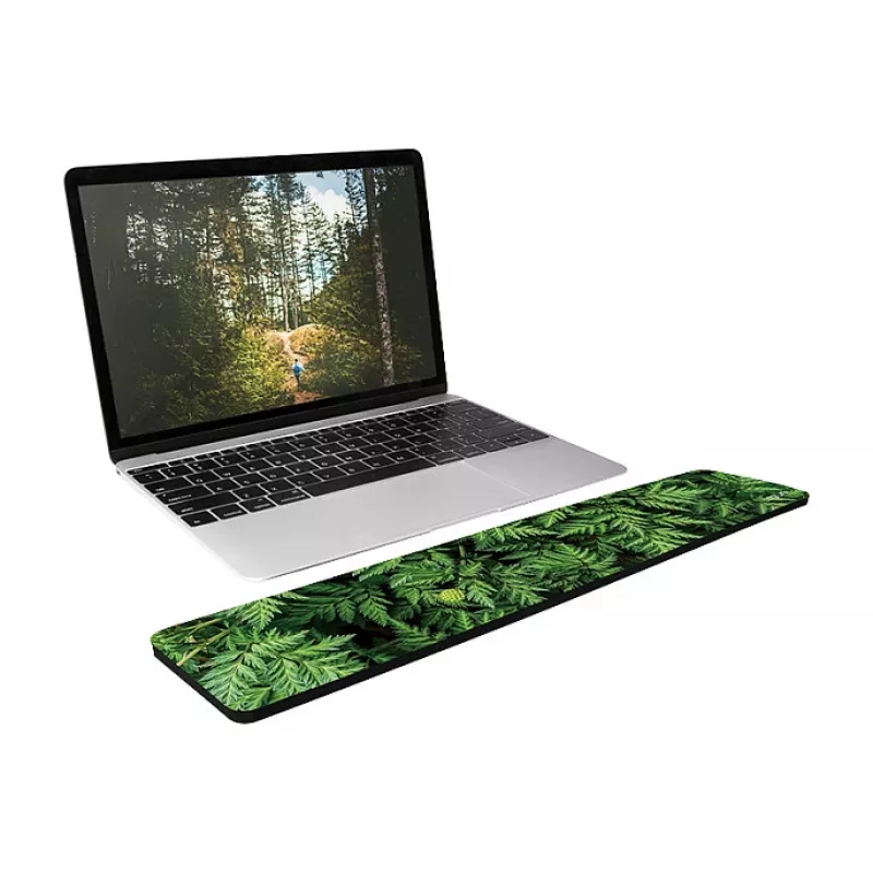 Repouso de pulso LogiLink para teclado, comprido - repouso de pulso ergonómico em espuma viscoelástica para teclados de tamanho completo, base antiderrapante, preto