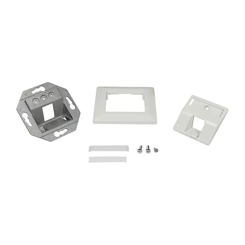 Placa de fixação Keystone LogiLink 45° para 1 módulo, branco puro