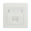 Placa de fixação Keystone LogiLink 45° para 1 módulo, branco puro