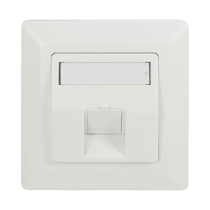 Placa de fixação Keystone LogiLink 45° para 1 módulo, branco puro