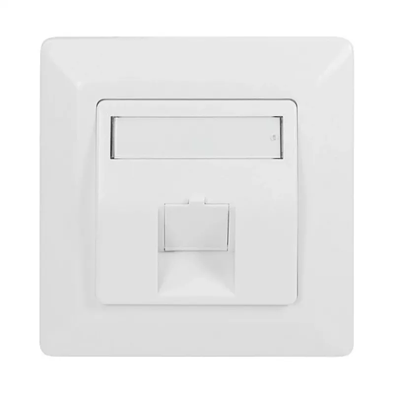 Placa de fixação Keystone LogiLink 45° para 1 módulo, branco sinal