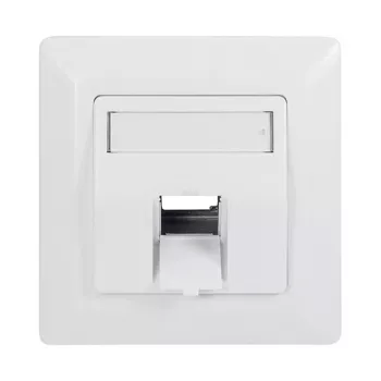 Placa de fixação Keystone LogiLink 45° para 1 módulo, branco sinal