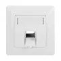 Placa de fixação Keystone LogiLink 45° para 1 módulo, branco sinal