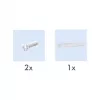 LogiLink Tampa Keystone para 2 módulos, saliente, UP/50, branco puro