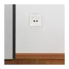 LogiLink Tampa Keystone para 2 módulos, saliente, UP/50, branco puro