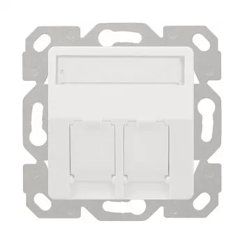LogiLink Tampa Keystone para 2 módulos, saliente, UP/50, branco puro