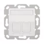 LogiLink Tampa Keystone para 2 módulos, saliente, UP/50, branco puro