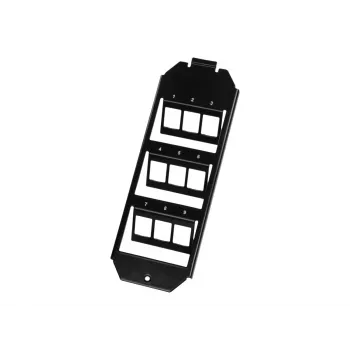 Logilink módulo keystone para caixa de chão para 3 x 3 módulos keystone, preto