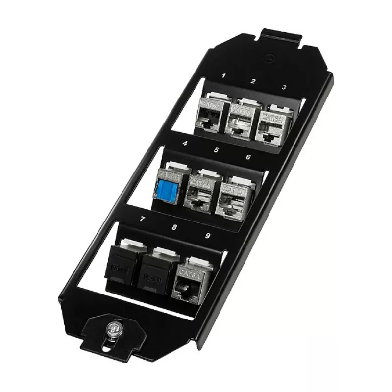 Logilink módulo keystone para caixa de chão para 3 x 3 módulos keystone, preto