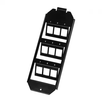 Logilink módulo keystone para caixa de chão para 3 x 3 módulos keystone, preto