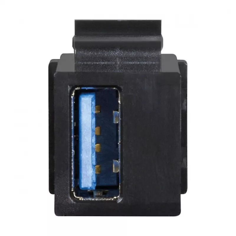 LogiLink Keystone USB 3.0 Type-A Fêmea para fêmea, preto