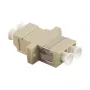 Adaptador de fibra ótica LogiLink LC Duplex Multimodo com flange, bege