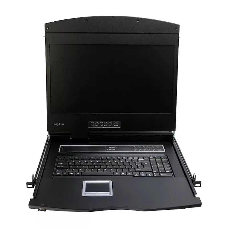 Consola KVM LOGILINK LC902GE com ecrã LCD de 19 polegadas, VGA, teclado alemão